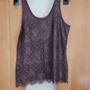 Maurices Lace Tank Tops - (1) Maroon, (1) Black